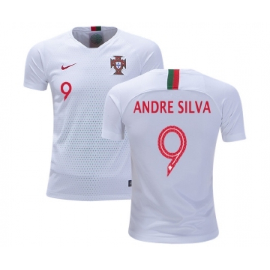 Portugal 9 Andre Silva Away Kid Soccer Country Jersey