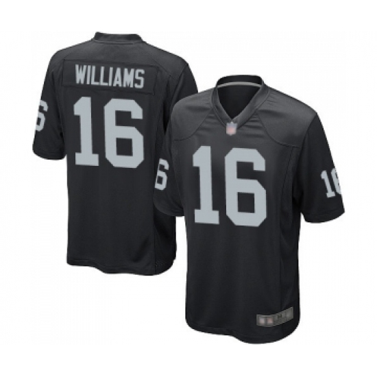 Men's Oakland Raiders 16 Tyrell Williams Game Black Team Color Football Jersey