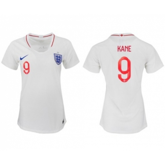 Women's England 9 Kane Home Soccer Country Jersey