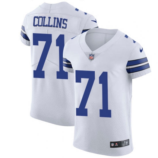 Men's Nike Dallas Cowboys 71 La'el Collins Elite White NFL Jersey