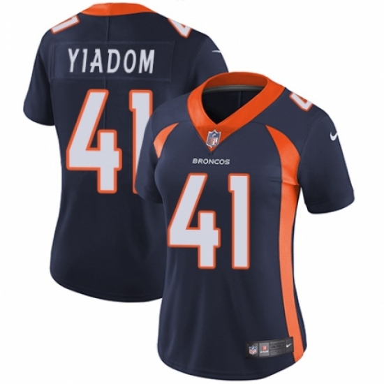 Women's Nike Denver Broncos 41 Isaac Yiadom Navy Blue Alternate Vapor Untouchable Limited Player NFL Jersey