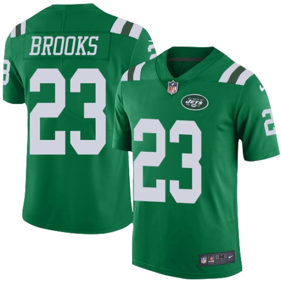 Men's Nike New York Jets 23 Terrence Brooks Limited Green Rush Vapor Untouchable NFL Jersey