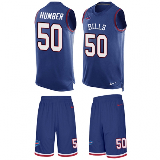 Men's Nike Buffalo Bills 50 Ramon Humber Limited Royal Blue Tank Top Suit NFL Jersey