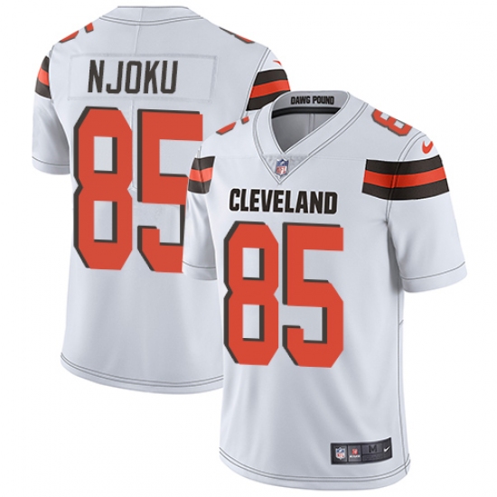 Men's Nike Cleveland Browns 85 David Njoku White Vapor Untouchable Limited Player NFL Jersey