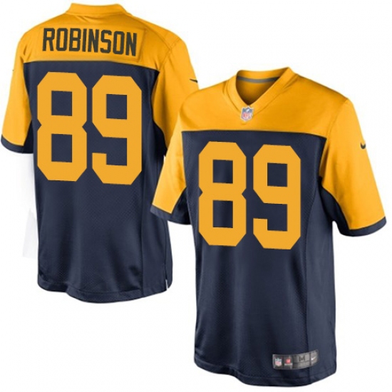 Men's Nike Green Bay Packers 89 Dave Robinson Limited Navy Blue Alternate NFL Jersey