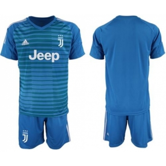 Juventus Blank Blue Goalkeeper Soccer Club Jersey