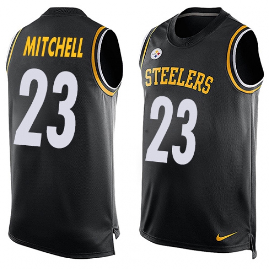 Men's Nike Pittsburgh Steelers 23 Mike Mitchell Limited Black Player Name & Number Tank Top NFL Jersey