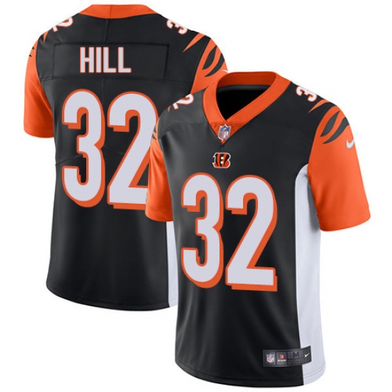 Men's Nike Cincinnati Bengals 32 Jeremy Hill Vapor Untouchable Limited Black Team Color NFL Jersey