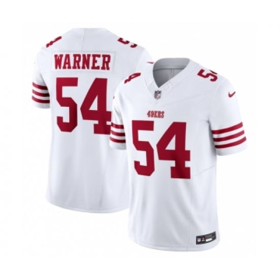 Men's Nike San Francisco 49ers 54 Fred Warner White 2023 F.U.S.E. Vapor Untouchable Limited Stitched Football Jersey