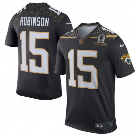 Men's Nike Jacksonville Jaguars 15 Allen Robinson Elite Black Team Irvin 2016 Pro Bowl NFL Jersey