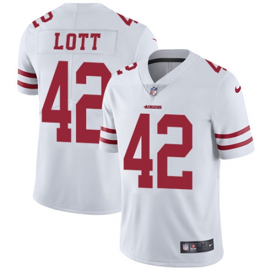 Youth Nike San Francisco 49ers 42 Ronnie Lott Elite White NFL Jersey