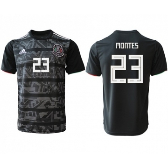 Mexico 23 Montes Black Soccer Country Jersey