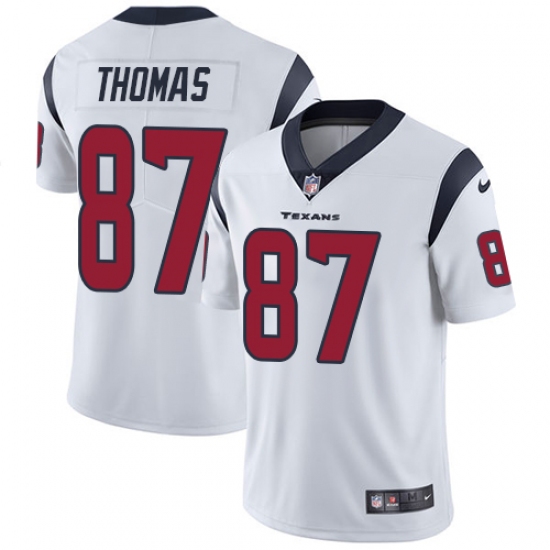 Men's Nike Houston Texans 87 Demaryius Thomas White Vapor Untouchable Limited Player NFL Jersey