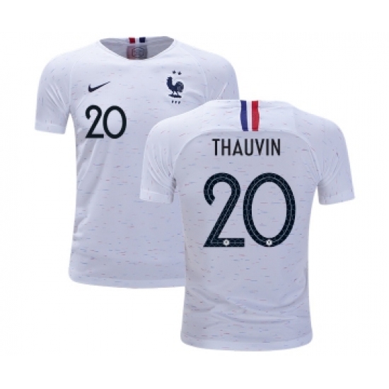 France 20 Thauvin Away Kid Soccer Country Jersey