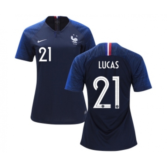 Women's France 21 Lucas Home Soccer Country Jersey