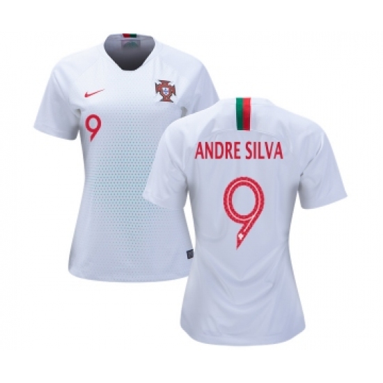 Women's Portugal 9 Andre Silva Away Soccer Country Jersey