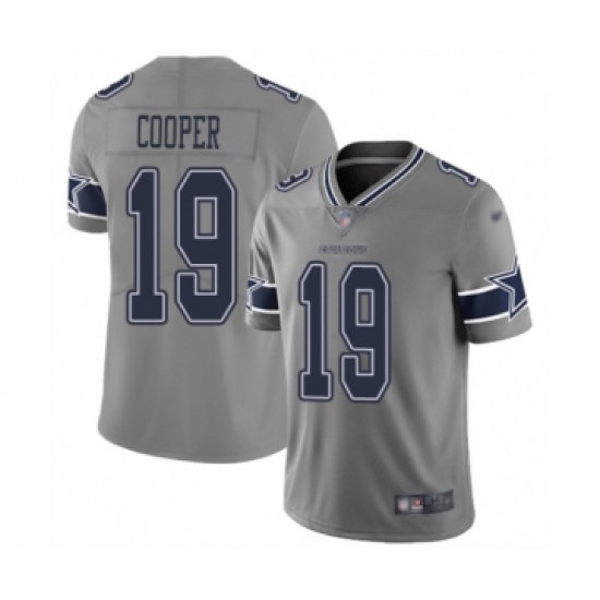 Men's Dallas Cowboys 19 Amari Cooper Limited Gray Inverted Legend Football Jersey