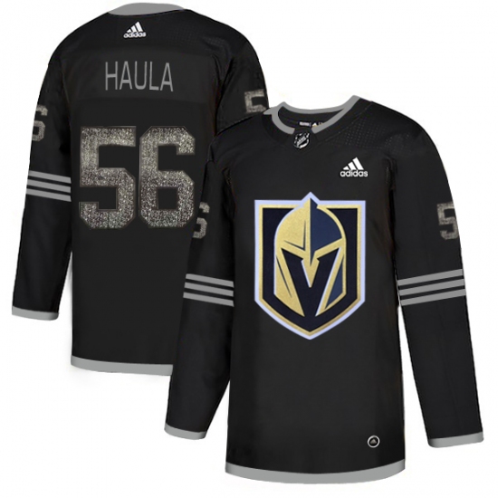 Men's Adidas Vegas Golden Knights 56 Erik Haula Black Authentic Classic Stitched NHL Jersey