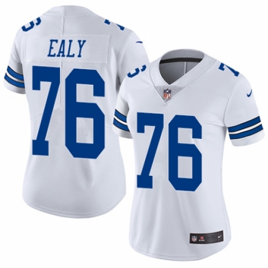 Women's Nike Dallas Cowboys 76 Kony Ealy White Vapor Untouchable Limited Player NFL Jersey