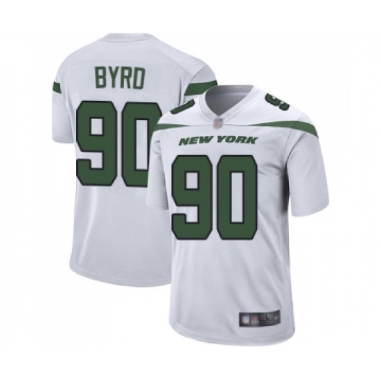 Men's New York Jets 90 Dennis Byrd Game White Football Jersey