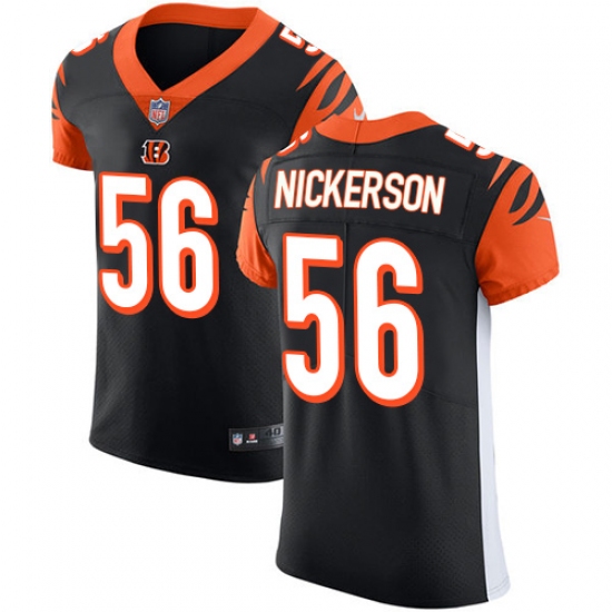 Men's Nike Cincinnati Bengals 56 Hardy Nickerson Black Team Color Vapor Untouchable Elite Player NFL Jersey