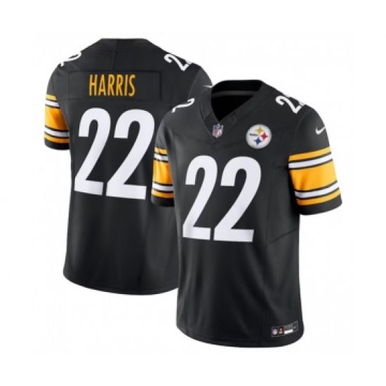 Men's Nike Pittsburgh Steelers 22 Najee Harris Black 2023 F.U.S.E. Vapor Untouchable Limited Stitched Jersey