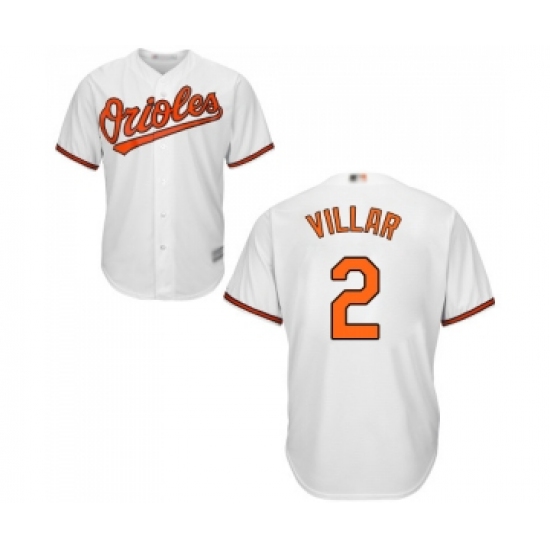 Youth Baltimore Orioles 2 Jonathan Villar Replica White Home Cool Base Baseball Jersey