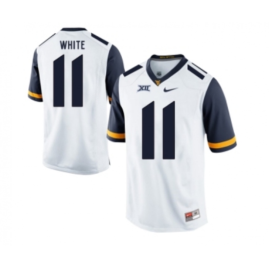 West Virginia Mountaineers 11 Kevin White White College Football Jersey