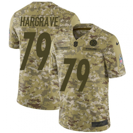 Youth Nike Pittsburgh Steelers 79 Javon Hargrave Limited Camo 2018 Salute to Service NFL Jersey