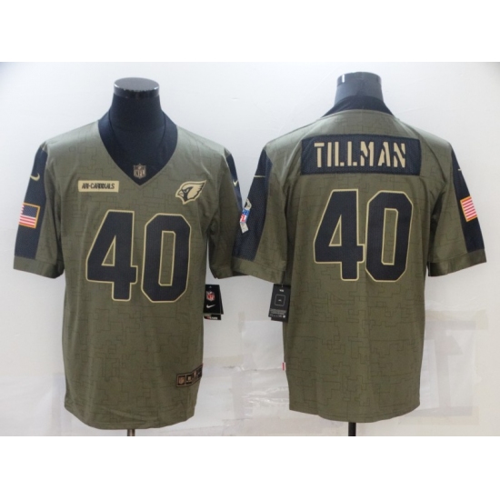 Men's Arizona Cardinals 40 Pat Tillman Nike Olive 2021 Salute To Service Limited Player Jersey