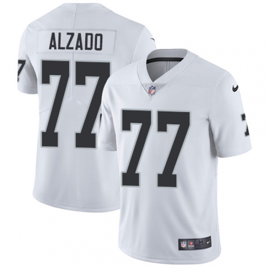 Youth Nike Oakland Raiders 77 Lyle Alzado White Vapor Untouchable Limited Player NFL Jersey