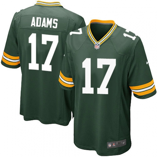 Men's Nike Green Bay Packers 17 Davante Adams Game Green Team Color NFL Jersey