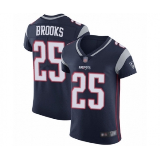 Men's New England Patriots 25 Terrence Brooks Navy Blue Team Color Vapor Untouchable Elite Player Football Jersey