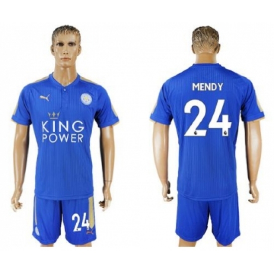 Leicester City 24 Mendy Home Soccer Club Jersey