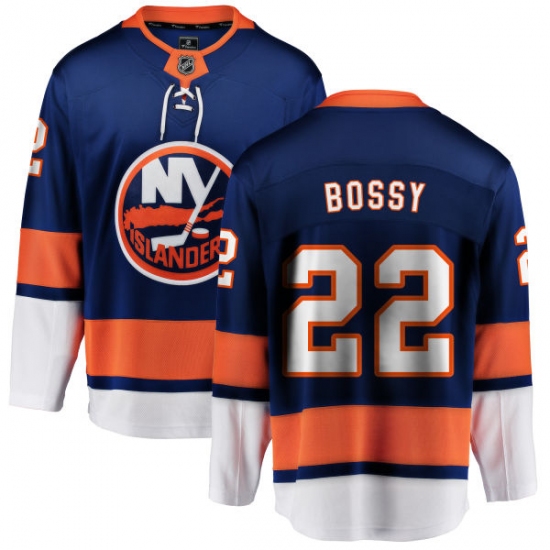 Men's New York Islanders 22 Mike Bossy Fanatics Branded Royal Blue Home Breakaway NHL Jersey