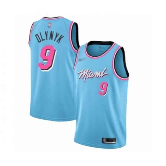 Women's Miami Heat 9 Kelly Olynyk Swingman Blue Basketball Jersey - 2019 20 City Edition