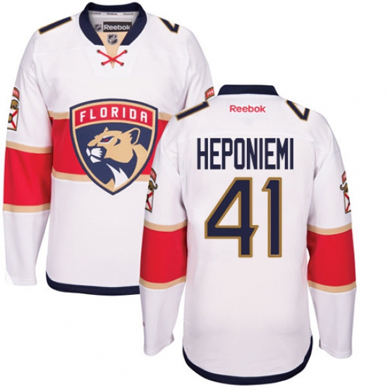 Women's Reebok Florida Panthers 41 Aleksi Heponiemi Authentic White Away NHL Jersey