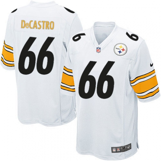 Men's Nike Pittsburgh Steelers 66 David DeCastro Game White NFL Jersey