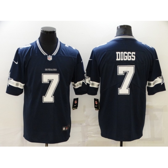 Men's Dallas Cowboys 7 Trevon Diggs Blue Limited Player Jersey