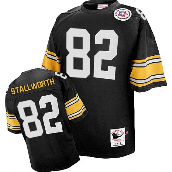 Mitchell And Ness Pittsburgh Steelers 82 John Stallworth Black Team Color Authentic Throwback NFL Jersey