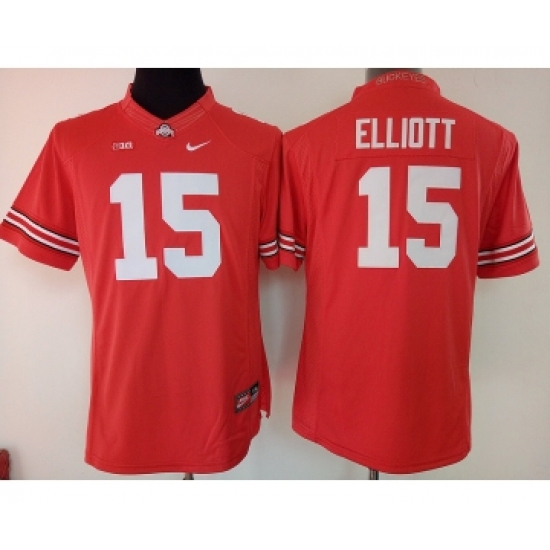 Ohio State Buckeyes 15 Ezekiel Elliott Red College Football Jersey