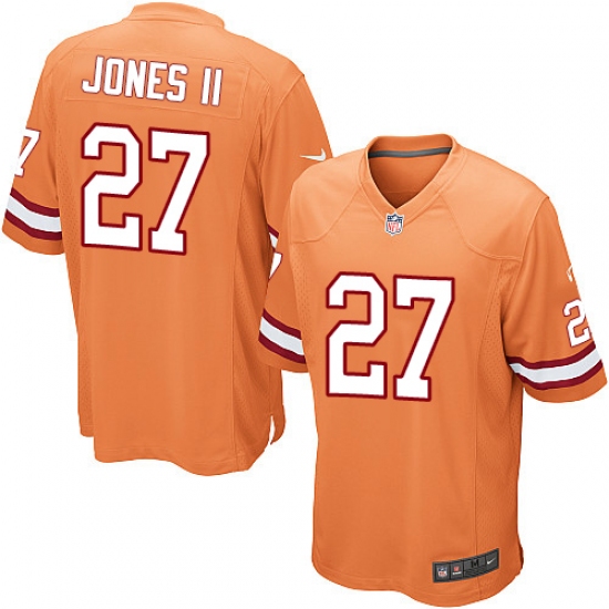 Men's Nike Tampa Bay Buccaneers 27 Ronald Jones II Game Orange Glaze Alternate NFL Jersey
