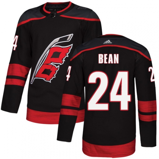 Men's Adidas Carolina Hurricanes 24 Jake Bean Premier Black Alternate NHL Jersey