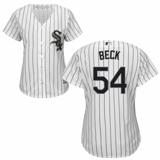 Women's Majestic Chicago White Sox 54 Chris Beck Replica White Home Cool Base MLB Jersey
