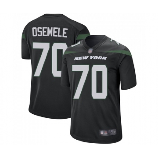 Men's New York Jets 70 Kelechi Osemele Game Black Alternate Football Jersey