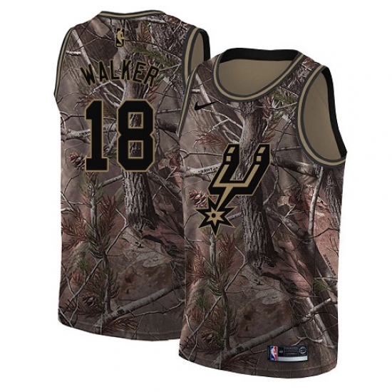 Youth Nike San Antonio Spurs 18 Lonnie Walker Swingman Camo Realtree Collection NBA Jersey