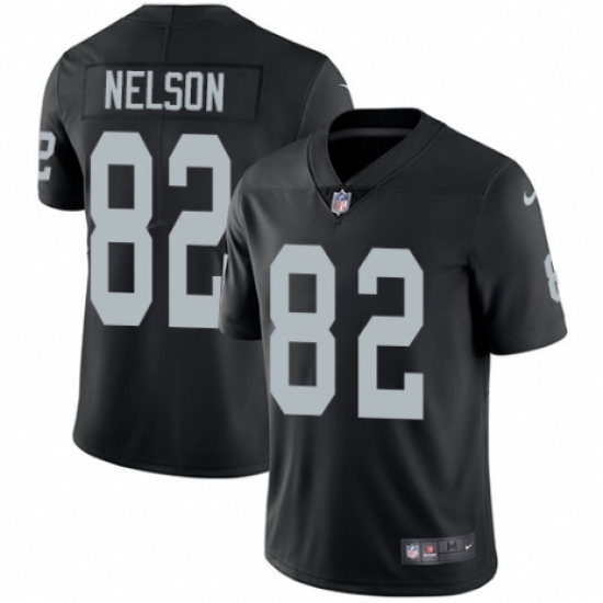 Men's Nike Oakland Raiders 82 Jordy Nelson Black Team Color Vapor Untouchable Limited Player NFL Jersey