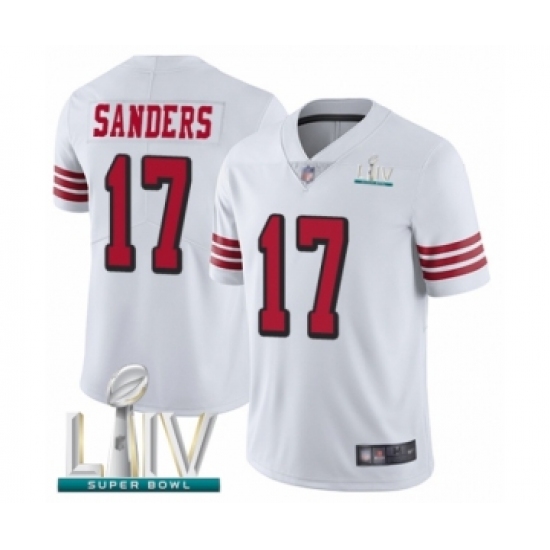 Men's San Francisco 49ers 17 Emmanuel Sanders Limited White Rush Vapor Untouchable Super Bowl LIV Bound Football Jersey