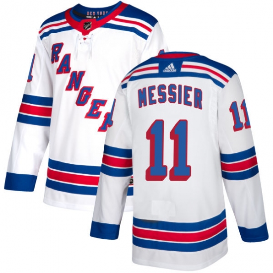 Women's Reebok New York Rangers 11 Mark Messier Authentic White Away NHL Jersey