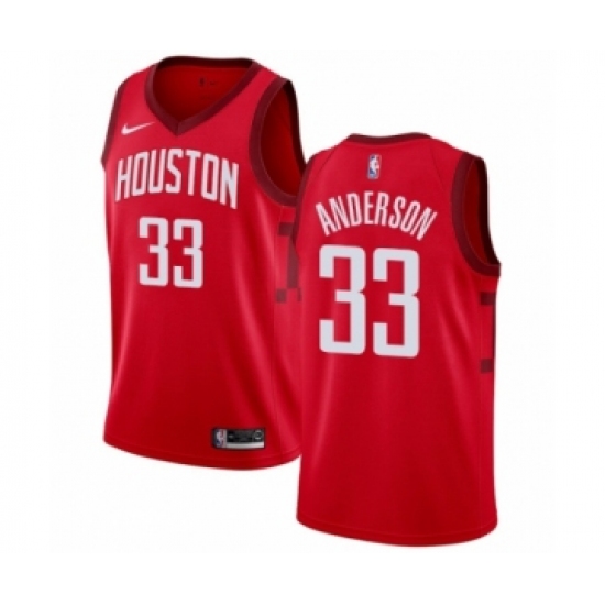 Women's Nike Houston Rockets 33 Ryan Anderson Red Swingman Jersey - Earned Edition